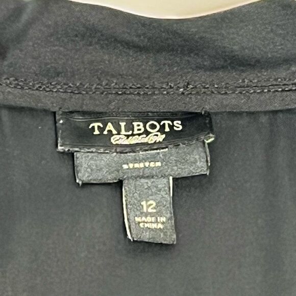 Talbots black silk sleeveless top size 12 - Picture 12 of 13